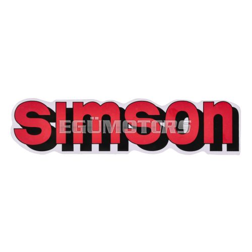 OEM Standard Logo fólia, matrica tank piros-fekete, Simson S51