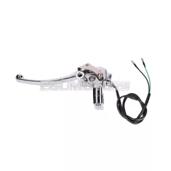   101 Octane fékkar konzol bal oldali, krómozott, M10-es tükörtartóval, GY6 Grand Retrohoz (25 mm kormányátmérő)