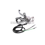 101 Octane fékkar konzol bal oldali, krómozott, M10-es tükörtartóval, GY6 Grand Retrohoz (25 mm kormányátmérő)