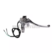 101 Octane fékkar konzol bal oldali, krómozott, M10-es tükörtartóval, GY6 Grand Retrohoz (25 mm kormányátmérő)