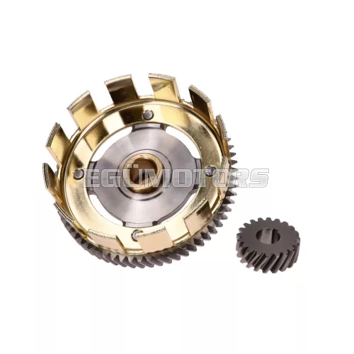 Tuning könnyű kuplungkosár 1. fokozat, 65/20 lánckerékkel, Simson S51, S53, S70, S83, SR50, SR80, KR51/2 Schwalbe