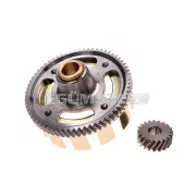 Tuning könnyű kuplungkosár 2. fokozat, 65/20 lánckerékkel, Simson S51, S53, S70, S83, SR50, SR80, KR51/2 Schwalbe