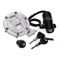   Kulcsos kapcsoló zár készlet komplett, Derbi GPR Nude, Racing (2004-2010), Aprilia RS50 (2006-2010)