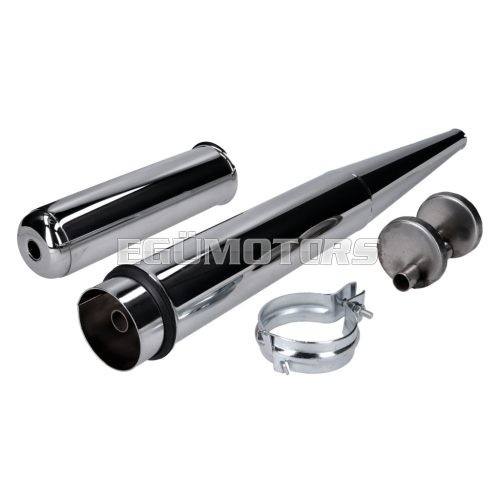 resonance exhaust pipe 28mm chrome for Simson S50, S51, S53, S70, S83, SR50, SR80, KR51/2 Schwalbe