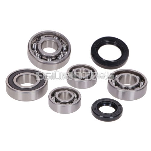 gearbox bearing set w/ oil seals for GY6 139QMA, QMB 4-stroke