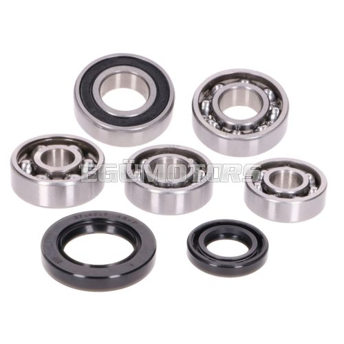 gearbox bearing set w/ oil seals for Honda Bali, Scoopy, SFX, X8R 50cc 2-stroke