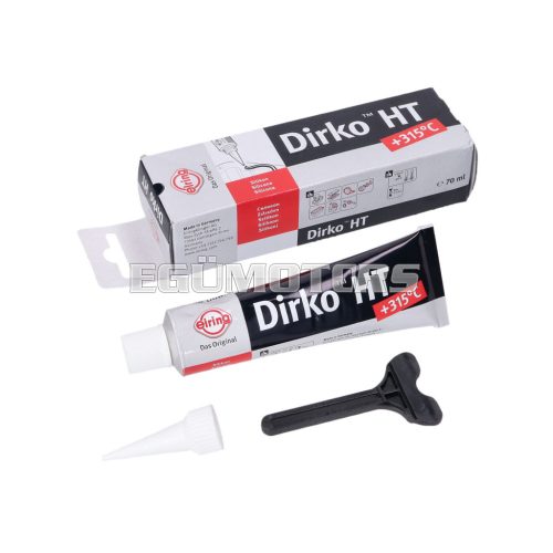 Tömítőanyag Dirko HT szilikon, fekete, +315°C, 70 ml