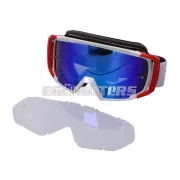 MX szemüveg LUC1 Team fehér / piros - irídiumkék