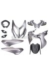 fairing kit black / grey, matt 9-piece for Yamaha Aerox, MBK Nitro 50cc 2013-