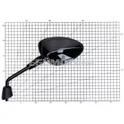 101 Octane tükör készlet M8, matt fekete, Vespa GTS HPE, Sprint, Primavera