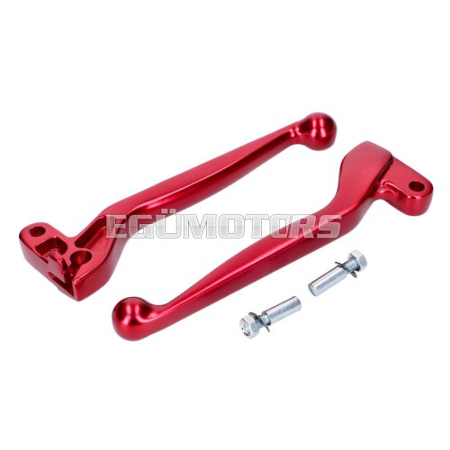 clutch and brake lever set ALU anodized red for Simson S50, S51, S53, S70, S83, SR50, SR80