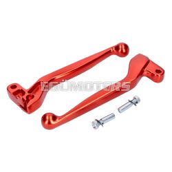   clutch and brake lever set ALU anodized orange for Simson S50, S51, S53, S70, S83, SR50, SR80