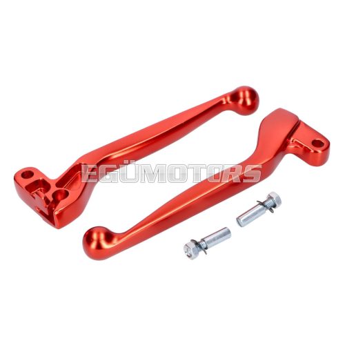 clutch and brake lever set ALU anodized orange for Simson S50, S51, S53, S70, S83, SR50, SR80