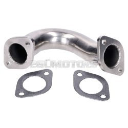   exhaust manifold stainless steel unrestricted 35mm for Gilera Runner, Piaggio Hexagon, TPH, SKR, Italjet Dragster 125-180 2-stroke = 50156