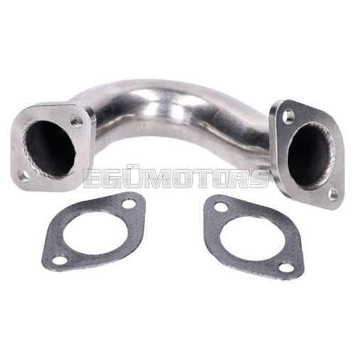 exhaust manifold stainless steel unrestricted 35mm for Gilera Runner, Piaggio Hexagon, TPH, SKR, Italjet Dragster 125-180 2-stroke = 50156