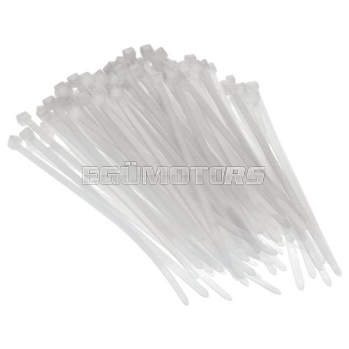 cable ties 140x3.6mm transparent - set of 100 pcs