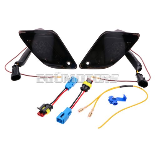 indicator light set rear LED smoky tinted for Vespa GT, GTL, GTV, GTS 125-300