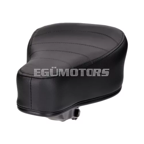 OEM Standard nyereg / ülés magas, steppelt, rugós, fekete, Puch logóval, Puch robogóhoz = 44332
