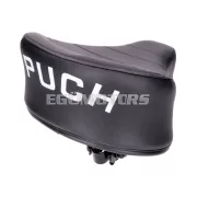 OEM Standard nyereg / ülés magas, steppelt, rugós, fekete, Puch logóval, Puch robogóhoz = 44332
