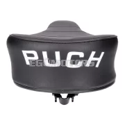 OEM Standard nyereg / ülés magas, steppelt, rugós, fekete, Puch logóval, Puch robogóhoz = 44332