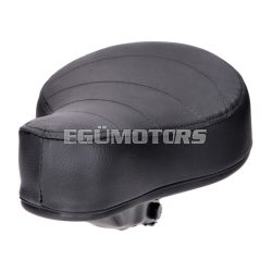   saddle / seat flat black quilted spring-mounted with Puch logo for Puch moped