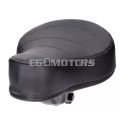   OEM Standard nyereg / ülés lapos, fekete, steppelt, rugós, Puch logóval, Puch mopedhez