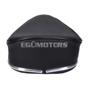 OEM Standard nyereg / ülés, fekete, króm díszítéssel, 22mm-es bilincs, mopedhez