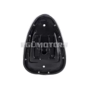 OEM Standard nyereg / ülés, fekete, króm díszítéssel, 22mm-es bilincs, mopedhez