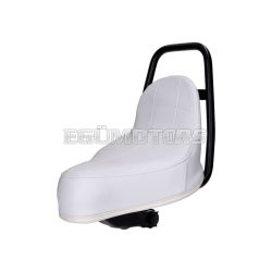 saddle / seat Chopper white for Puch