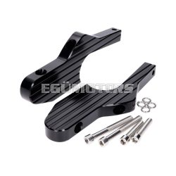   pillion footpeg adapter set aluminum CNC matt black for Vespa GT, GTS, GTV