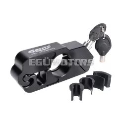   Gáz- / fékkar zár lopásgátló, alumínium, fekete, robogóhoz, motorkerékpárhoz