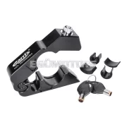 Gáz- / fékkar zár lopásgátló, alumínium, fekete, robogóhoz, motorkerékpárhoz