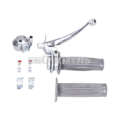 Kormánymarkolat készlet teljes, 2 / 3 sebességes, szürke, Puch, Sachs, Zündapp