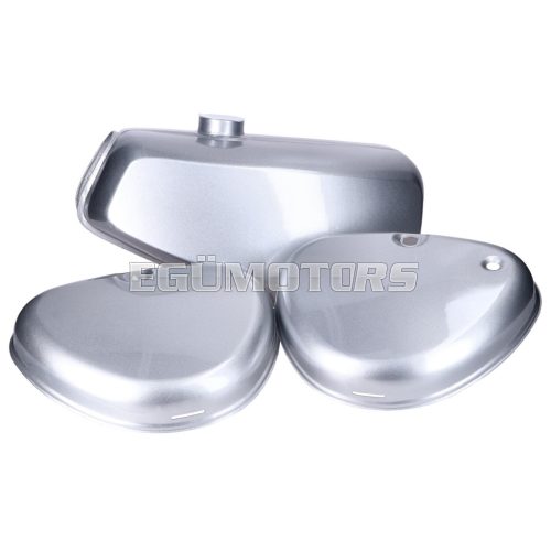 fuel tank and side cover set silver for Simson S50, S51, S70