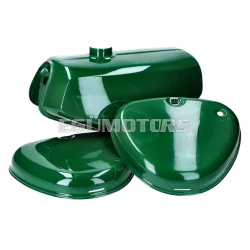   B-goods fuel tank and side cover set dark green for Simson S50, S51, S70