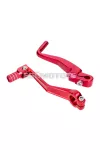 gear shift and kickstart lever foldable, anodized aluminum, red for Simson S50, S51, S53, S70, S83