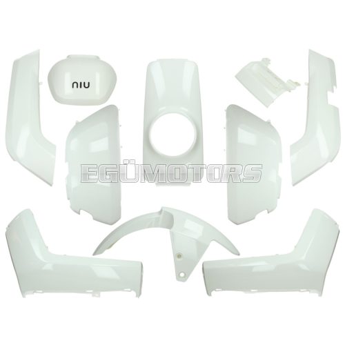 fairing kit 10-piece white glossy for NIU-N1, NQi-Sport