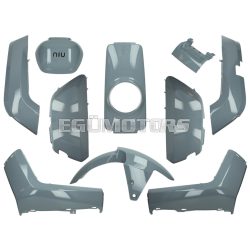   OEM Standard Burkolatkészlet 10 darabos, Nardo szürke fényes, NIU N1, NQi-Sport