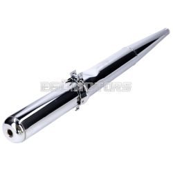   exhaust chrome 28mm with baffle plate for Simson S51 Enduro, S70 Enduro