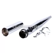 OEM Standard kipufogó krómozott, 28mm, hangtompító lemezzel, Simson S51 Enduro, S70 Enduro