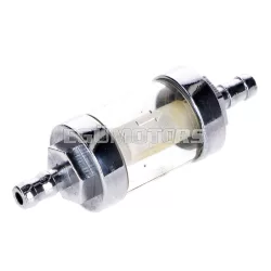 101 Octane benzinszűrő krómozott, levehető, 6mm