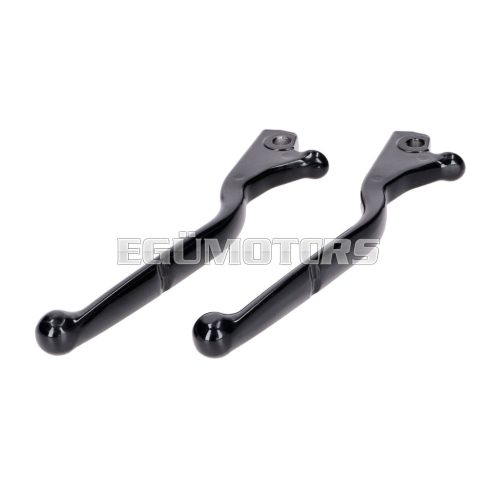 Brake lever set glossy black for Vespa GTS 125 (ZAPMD3202, ZAPMD3203), Vespa GTS 300 HPE (ZAPMD3103, ZAPMD3104)