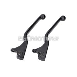   Brake lever set aluminum black matt for Vespa GTS 125, Vespa GTS 300 HPE