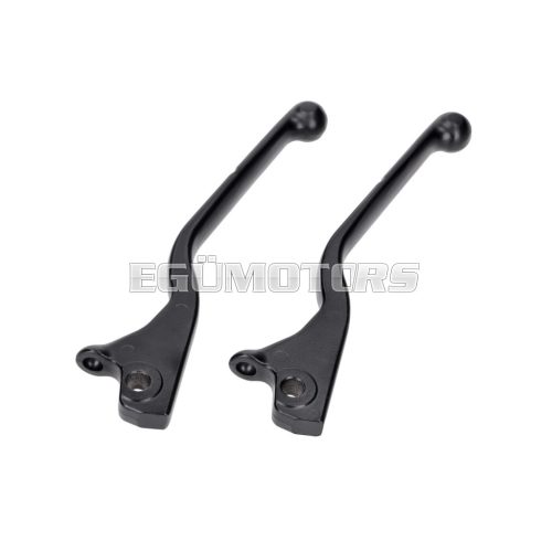 Brake lever set aluminum black matt for Vespa GTS 125, Vespa GTS 300 HPE