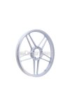 Wheel aluminum white glossy 17 inch black front, rear for Puch Maxi