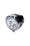 Headlight round 130mm black for classic car, Puch