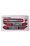 Sticker set black/red/white 080010 for Tomos