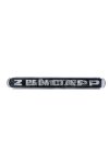 Sticker emblem black / chrome 130 x 16,5mm aluminum elongated for Zündapp