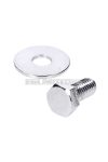 Screw with chrome sealing ring for Kreidler