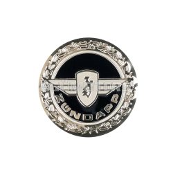   OEM Standard Matrica embléma, 64 mm, kerek, ezüst, fényes alumínium, Zündapp